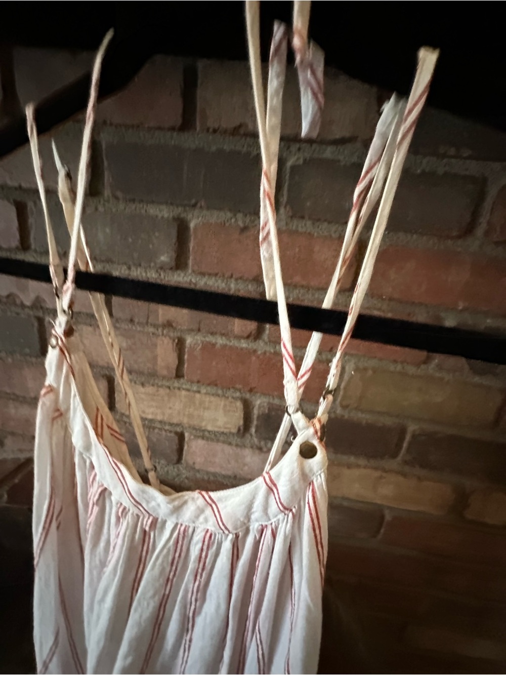 Free People White Sundress with Red Stripes - Picture 3 of 5